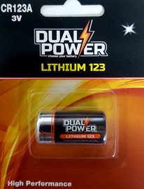 Dual power בליסטר 1 סוללה CR123A ליתיום  DUAL POWER